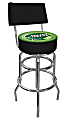 Bud Light Lime® Padded Bar Stool With Back, Green/Chrome 1 thumbnail image