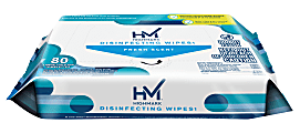 Highmark® Disinfecting Wipes1, Flat Pack, White, 7” x 8”, 80 Wipes Per Pack, 1 thumbnail image