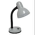 Simple Designs Basic Metal Desk Lamp, 13-7/8"H, Silver