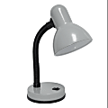Simple Designs Basic Metal Desk Lamp, 13-7/8"H, Silver 1 thumbnail image