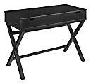 Linon Lacey 42"W Lift-Top Computer Desk, Black 1 thumbnail image