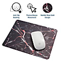 Marble Mouse Pad High Quality Ultra Thin Reflective Non Slip Mousepad Mat For Desktop Home Office Desk Top PC Computer - Black/Rose Gold