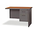 Lorell® 67000 Series Desk Return, 29"H x 48"W x 24"D, Cherry/Charcoal