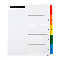 SKILCRAFT® Numerical Index Divider Sheets, Letter, Assorted Colors, Set of 5 1 thumbnail image