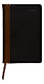 AT-A-GLANCE® Fine Diary Weekly/Monthly Pocket Diary, 2-3/4" x 4-1/4", Black/Brown