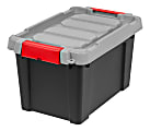 IRIS® Store It All Plastic Storage Totes, 5 Gallons, 10 3/8" x 11 5/8" x 18 1/8", Black, Case of 4 1 thumbnail image