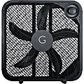 Genesis 3-Speed Box Fan With Max Cooling Technology, 20", Black