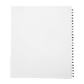 SKILCRAFT® Index Divider Sheets With Numerical Tabs, 26-50, Letter Size, Clear, Set Of 25 (AbilityOne 7530-01-407-2248)
