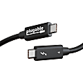 Plugable Thunderbolt 4 Cable [Thunderbolt Certified] - 2M/6.6ft, 100W Charging, Single 8K or Dual 4K Displays, 40Gbps Data Transfer, Driverless 1 thumbnail image