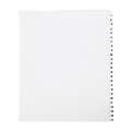 SKILCRAFT® Index Divider Sheets With Numerical Tabs, 1-25, Letter Size, Clear/White, Set Of 25 (AbilityOne 7530-01-407-2250)