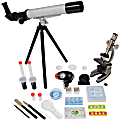 Edu-Toys® Microscope And Telescope Set With Survival Kit, Grade 3 - 12