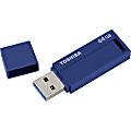 Toshiba 64GB TransMemory ID USB 3.0 Flash Drive (BLUE) - 64 GB - USB 3.0 - Blue - 2 Year Warranty