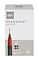 Office Depot® Brand Permanent Markers, Fine Point, 100% Recycled Plastic Barrel, Assorted Ink Colors, Pack Of 36