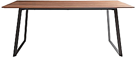 Eurostyle Anderson Dining Table, 29-1/2"H x 70-7/8"W x 35-2/5"D, Walnut/Black