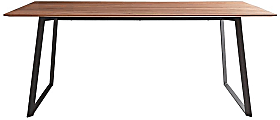 Eurostyle Anderson Dining Table, 29-1/2"H x 70-7/8"W x 35-2/5"D, Walnut/Black 1 thumbnail image