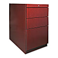 Lorell® Sao Paulo File Pedestal, Box/Box/File Drawers, 27 1/2"H x 15 3/4"W x 22"D, Mahogany
