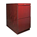 Lorell® Sao Paulo File Pedestal With 2 File Drawers, 27 1/2"H x 15 3/4"W x 22"D, Mahogany