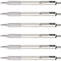 Zebra Pen STEEL 7 Series F-701 Retractable Ballpoint Pen - 0.7 mm Pen Point Size - Refillable - Retractable - Black - Stainless Steel Barrel - 6 / Box 1 thumbnail image