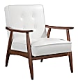 Zuo® Modern Rocky Arm Chair, White/Walnut