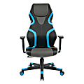 Office Star™ Rogue Faux Leather Gaming Chair, Black/Blue