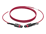Tripp Lite MTP/MPO Multimode Patch Cable, 12 Fiber, 40/100 GbE, 40/100GBASE-SR4, OM4 Plenum-Rated (F/F), Push/Pull Tab, Magenta, 3 m (9.8 ft.) - 3 m - fiber optic - 50 / 125 micron - OM4 - plenum - magenta