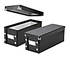 Ideastream Snap-N-Store Cardboard CD Storage Box, 2-3/4" x 6" x 14-1/4", Black, Pack Of 2 Boxes