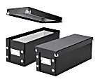 Ideastream Snap-N-Store Cardboard CD Storage Box, 2-3/4" x 6" x 14-1/4", Black, Pack Of 2 Boxes 1 thumbnail image