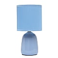 Simple Designs Thimble Base Table Lamp, 10-1/16"H, Sky Blue/Sky Blue