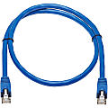 Tripp Lite Cat6a Patch Cable F/UTP Snagless w/ PoE 10G CMR-LP Blue M/M 3ft - First End: 1x RJ-45 Male Network - N261P003BL 1 thumbnail image