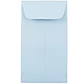 JAM Paper® Coin Envelopes, #6, Gummed Seal, Baby Blue, Pack Of 50 Envelopes