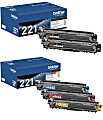 Brother® TN221 Black And Cyan, Magenta, Yellow Toner Cartridges, Pack Of 5, TN221KKCMY-OD