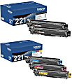 Brother® TN221 Black And Cyan, Magenta, Yellow Toner Cartridges, Pack Of 5, TN221KKCMY-OD 1 thumbnail image