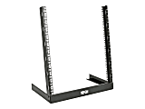 Tripp Lite 12U 2 Post Open Frame Desktop Rack Server Cabinet Free Standing - For LAN Switch, Patch Panel, A/V Equipment - 12U Rack Height x 19" Rack Width x 36" Rack Depth - Floor Standing, Tabletop - Black Powder Coat