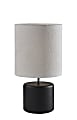 Adesso Tatum Tall Table Lamp, 28”H, White Shade/Black Base 1 thumbnail image