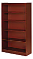 Lorell® Veneer Modular Shelving Bookcase, 5-Shelf, 60"H x 36"W x 12"D, Cherry 1 thumbnail image