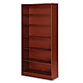 Lorell® Veneer Modular Shelving Bookcase, 6-Shelf, 72"H x 36"W x 12"D, Cherry