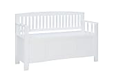 Linon Jude Storage Bench, 32"H x 50"W x 17-1/4"D, White 1 thumbnail image