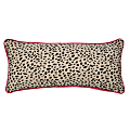 Dormify Kendall Animal Dots Lumbar Pillow Cover, Camel/Hot Pink