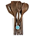 Martha Stewart 8-Piece Wooden Kitchen Tool Set, Walnut