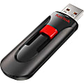 SanDisk Cruzer Glide™ USB 2.0 Flash Drive, 8GB, Black/Red