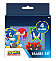 Innovative Designs Licensed Eraser Set, 1-1/4” x 1-1/4”, Sonic the Hedgehog, Set Of 4 Erasers 1 thumbnail image