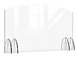 Rosseto Serving Solutions Avant Guarde Acrylic Sneeze Guard, 48" x 28", Clear 1 thumbnail image