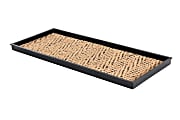Anji Mountain 3-Pair Rubber Boot Tray, Tan/Black 1 thumbnail image