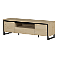 South Shore Munich TV Stand For 70" TVs, 19"H x 63"W x 15-3/4"D, Natural Oak