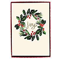 Graphique Holiday Boxed Cards 5x7-inch Joy Wreath Box Of 15 Cards Deals