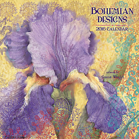 Wells Street By LANG Wall Calendar, 12" x 12", Bohemian Designs, January-December 2016