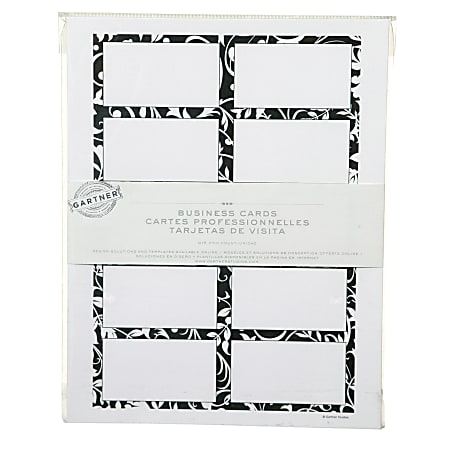 Gartner Studios® Designed Business Cards, 3 1/2" x 2", Black/White Vine, Pack Of 250