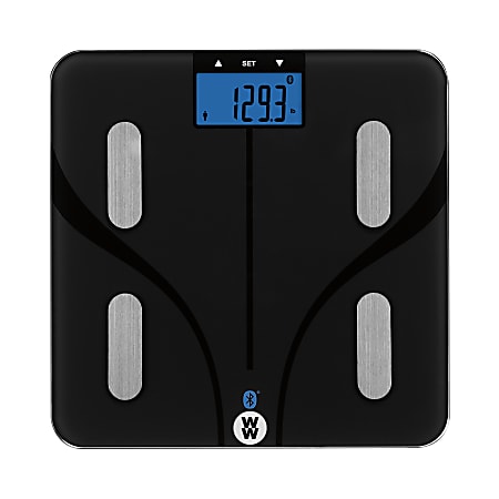 Conair® WW Bluetooth Body Analysis Scale, 1”H x 11-13/16”W x 11-13/16”D, Black