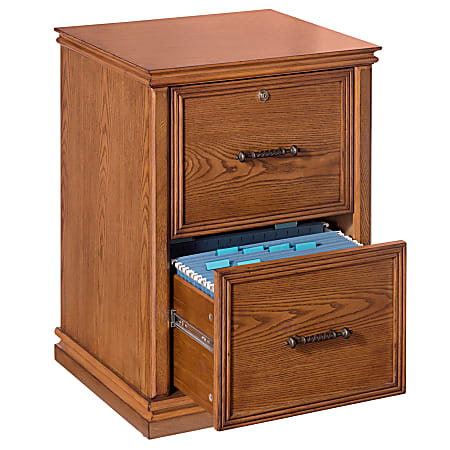 Realspace® Premium 18-9/10"D Vertical 2-Drawer File Cabinet, Oak