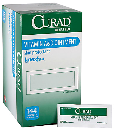 CURAD® A&D Ointment, 0.18 Oz Packets, Box Of 144 Tubes